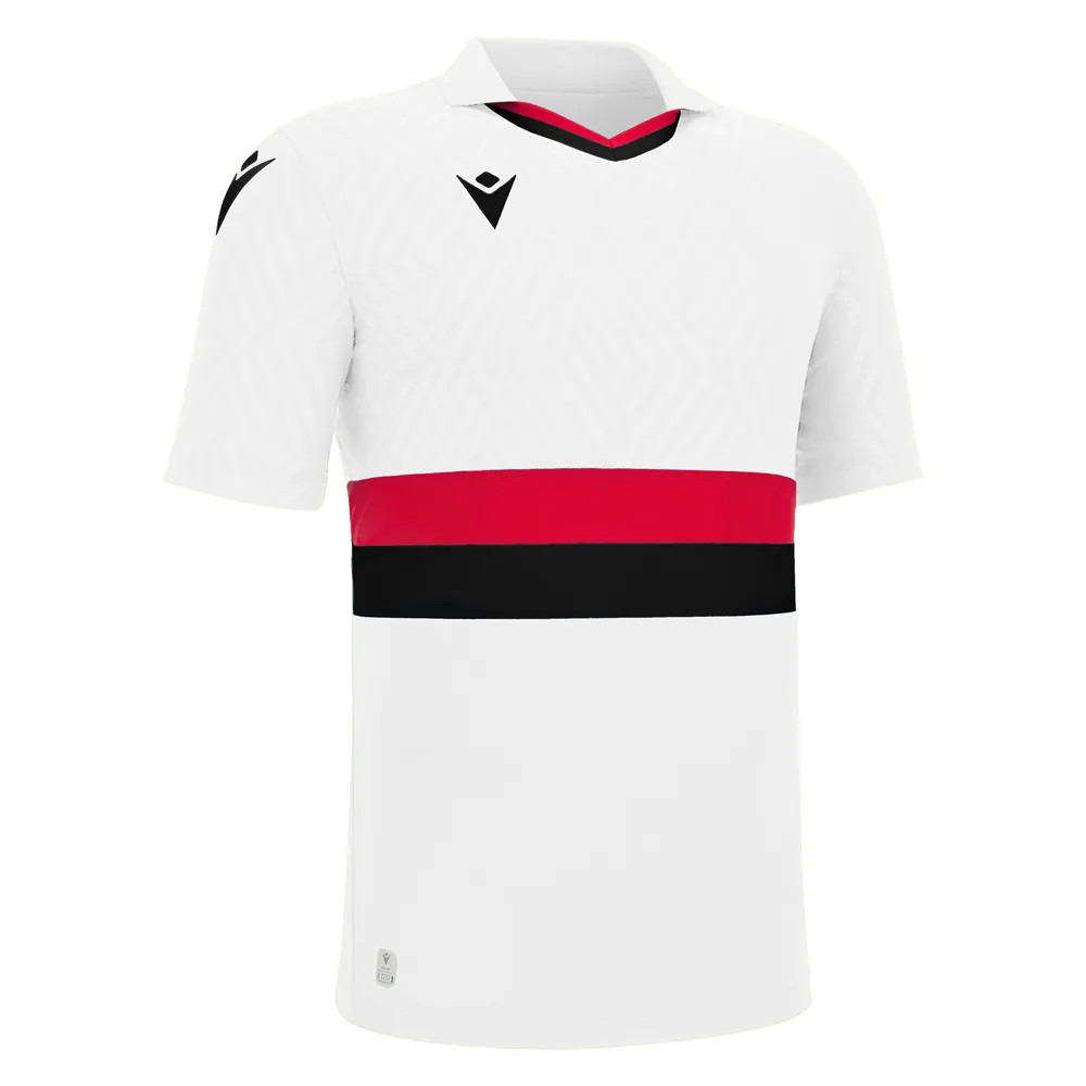 Tricou fotbal Macron Charon eco, Alb / Rosu / Negru - imagine 1