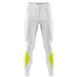 Pantaloni lungi Givova Running, Alb / Galben Fluo