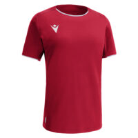 Tricou sport dama Macron Widia eco, Rosu / Alb