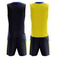 Set echipament baschet Zeus Jam, Bleumarin / Galben - imagine 2