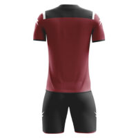 Set echipament fotbal Zeus Vesuvio, Visiniu / Negru - imagine 2