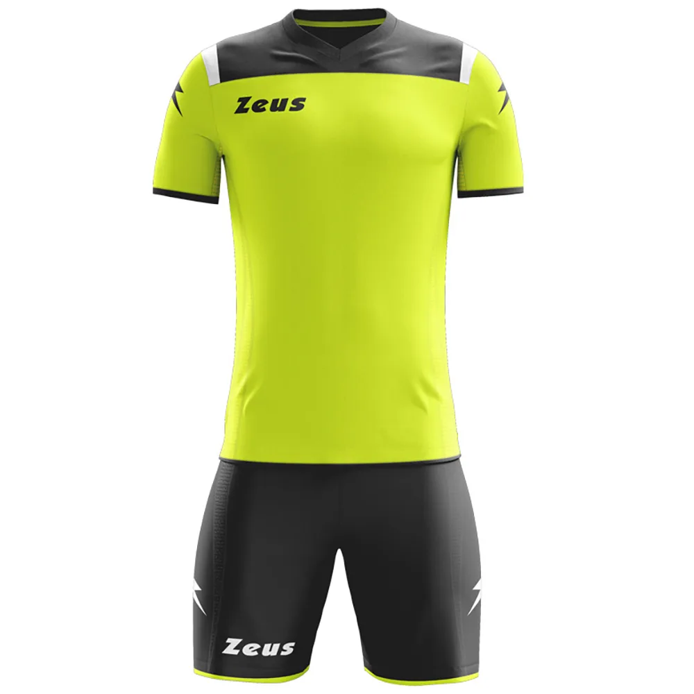 Set echipament fotbal Zeus Vesuvio, Negru / Galben Fluo - imagine 1