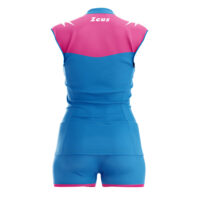 Set echipament volei dama Zeus Sara, Light Royal / Roz Fluo - imagine 2
