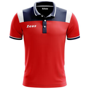 Tricou polo Zeus Vesuvio, Bleumarin / Rosu