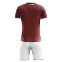 Set echipament fotbal Zeus Sticker, Visiniu / Alb - imagine 2