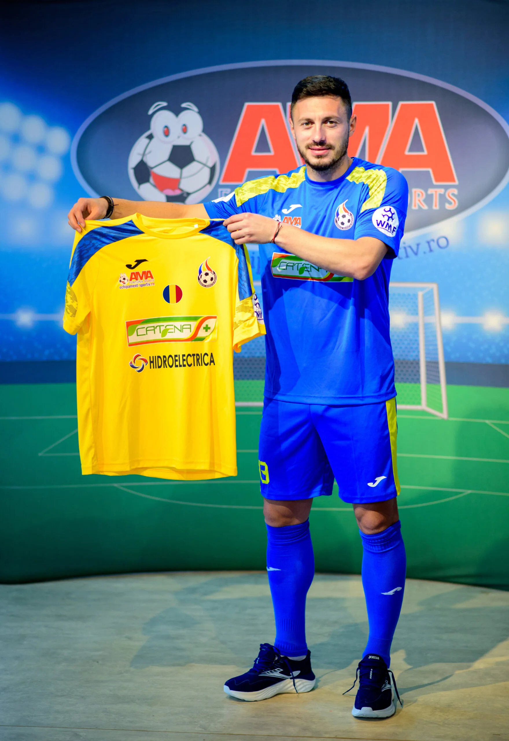Tricou Oficial Echipa Națională de Minifotbal a României – 2025 - Albastru - imagine 1
