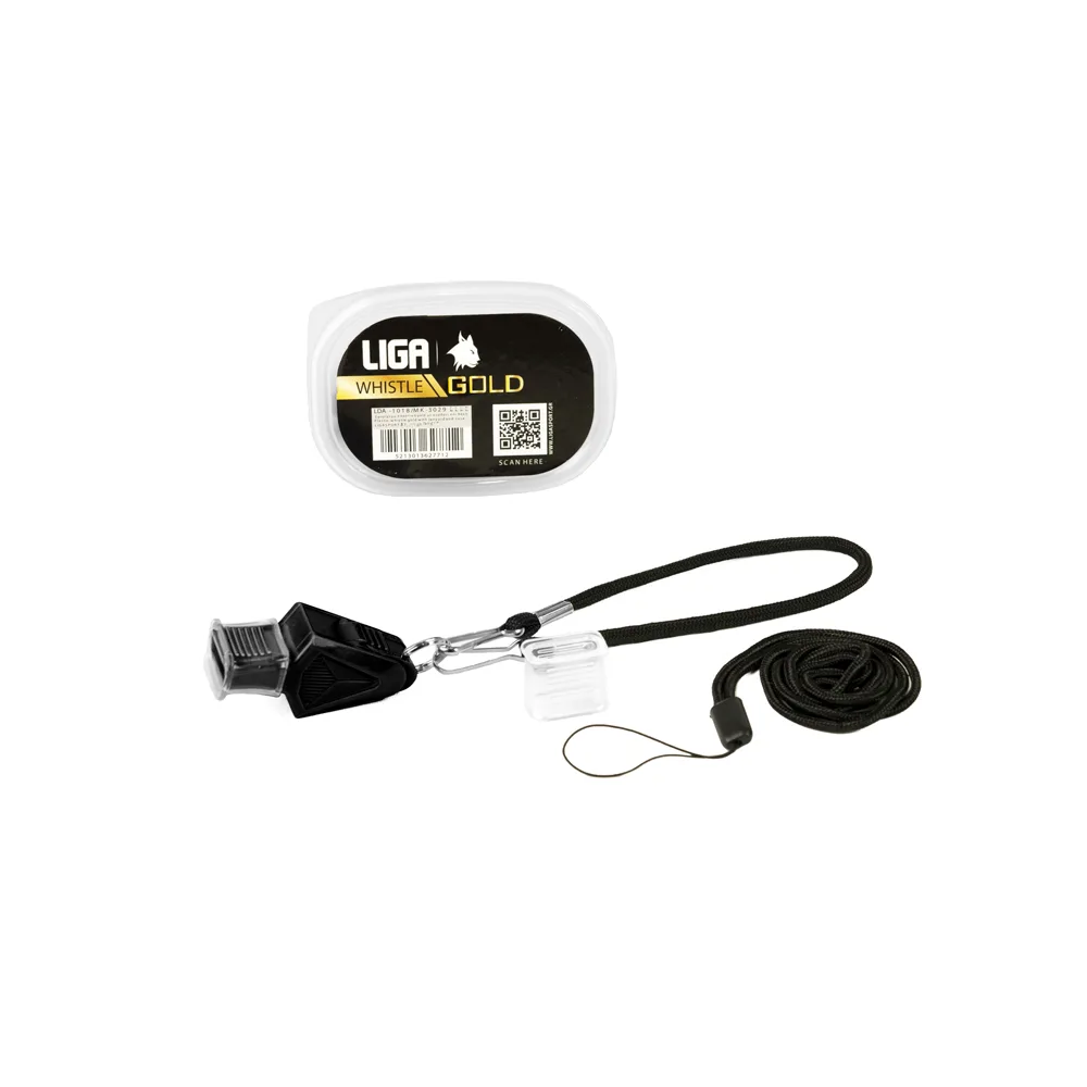 Fluier arbitru Ligasport, Negru - imagine 1