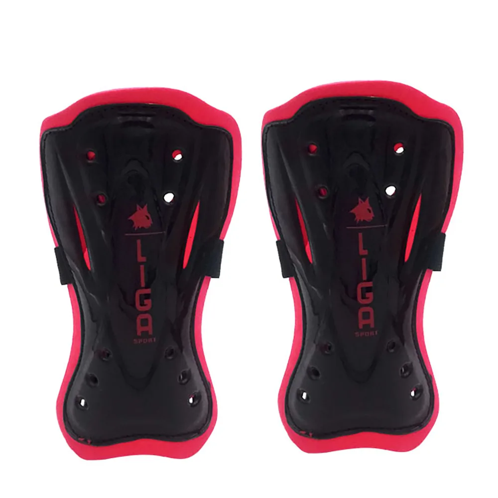 Aparatori fotbal Ligasport Economy, Negru / Rosu - imagine 1