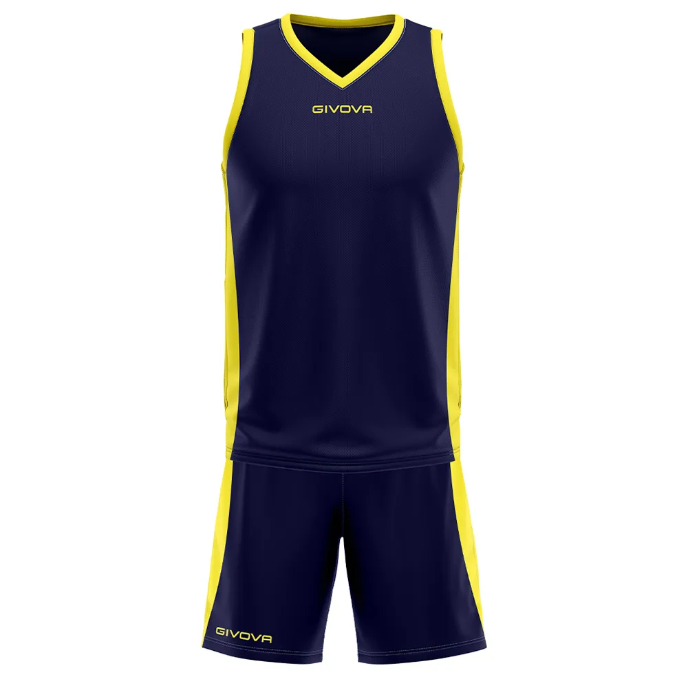 Set echipament baschet Givova Power, Bleumarin / Galben - imagine 1
