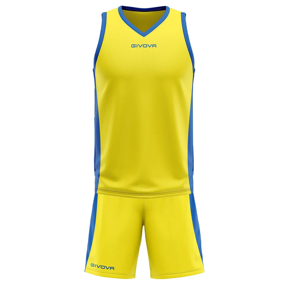 Set echipament baschet Givova Power, Galben / Albastru Royal - imagine 1