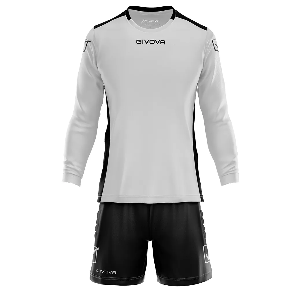 Set echipament portar fotbal Givova Hyguana, Gri / Negru - imagine 1