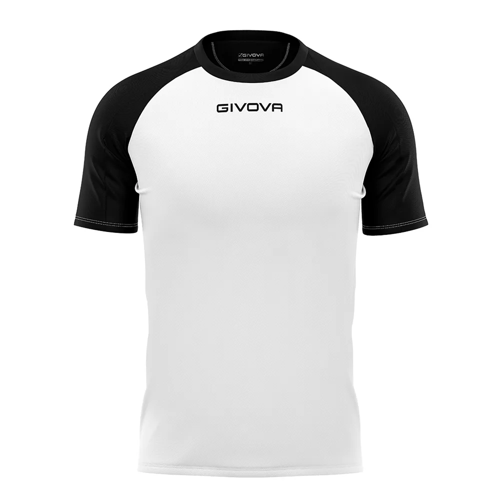 Tricou sport Givova Capo, Alb / Negru - imagine 1