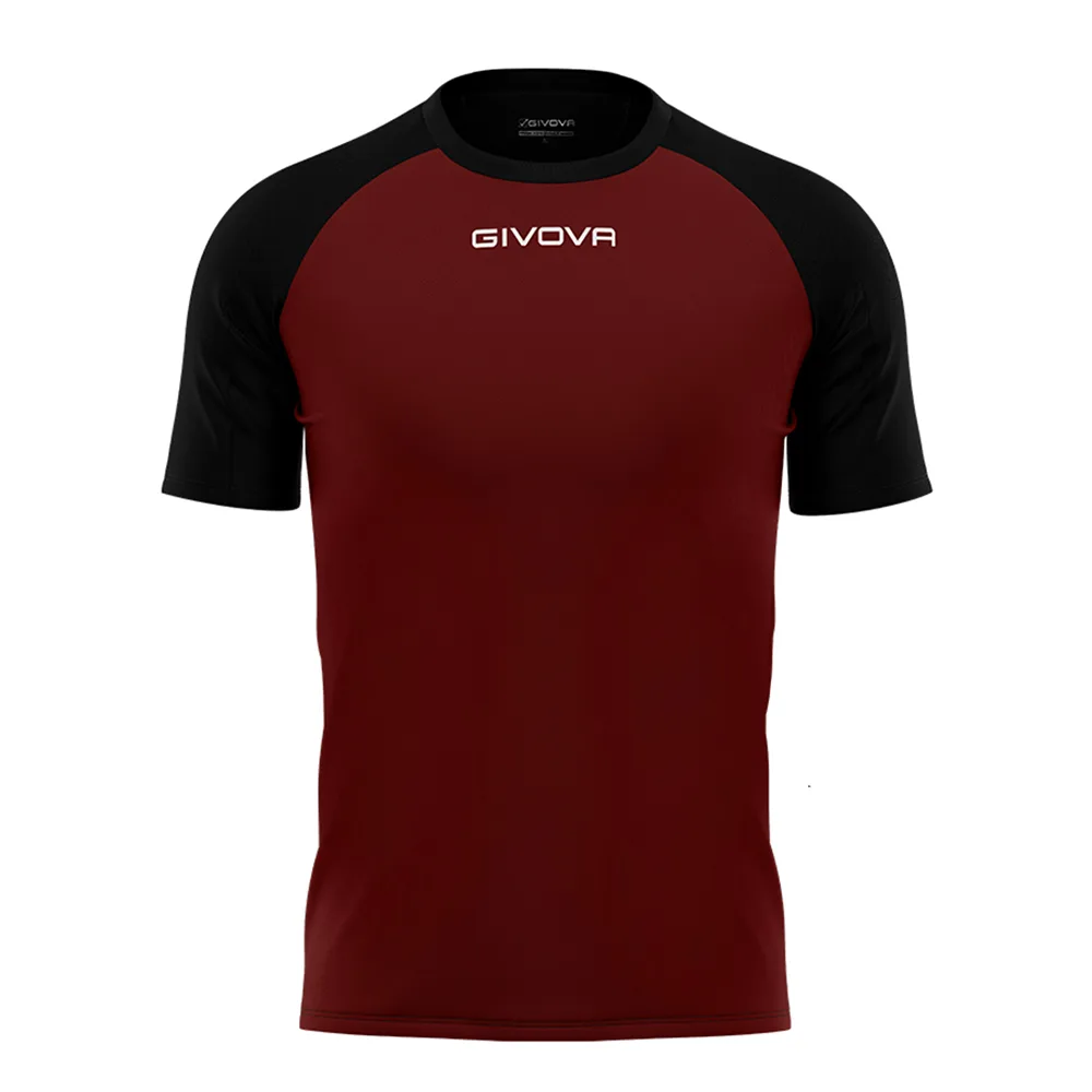 Tricou sport Givova Capo, Visiniu / Negru - imagine 1