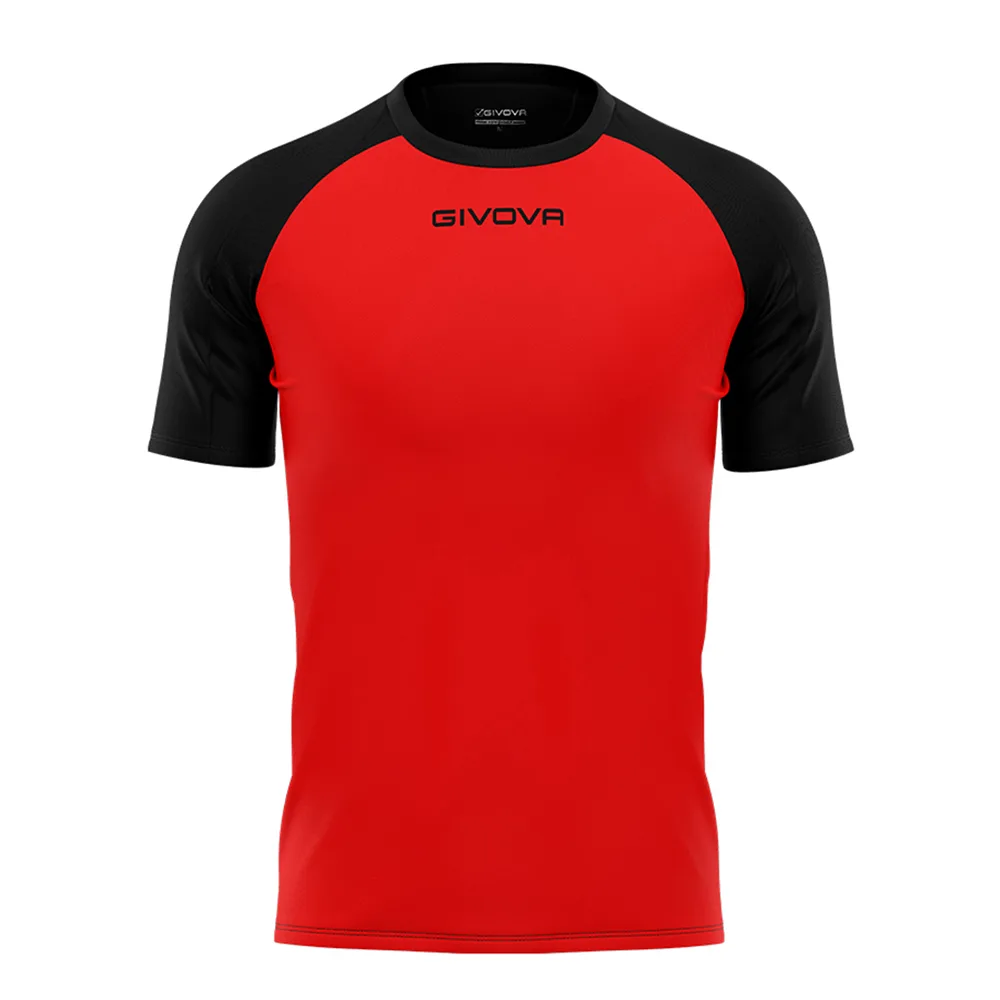 Tricou sport Givova Capo, Rosu / Negru - imagine 1