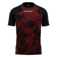Tricou sport Givova Art, Visiniu / Negru