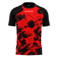 Tricou sport Givova Art, Rosu / Negru