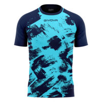 Tricou sport Givova Art, Turcoaz / Bleumarin