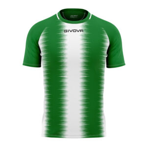 Tricou sport Givova Stripe, Verde / Alb