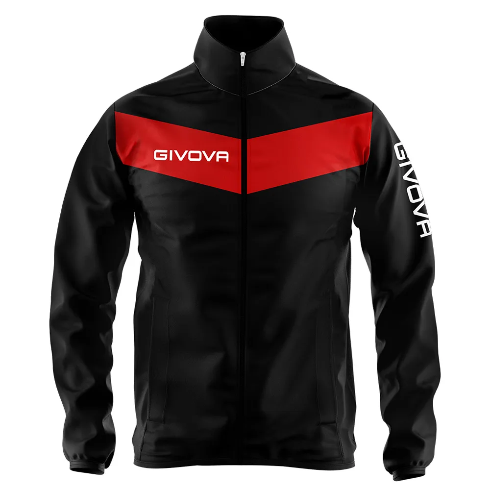 Geaca ploaie Givova Scudo, Negru / Rosu - imagine 1