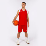 Set echipament baschet Joma Final II, Rosu / Alb - imagine 3