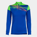 Bluza antrenament dama Joma Elite X, Albastru Royal / Verde Fluo - imagine 3
